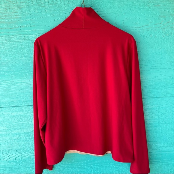 SPANX AIRESSENTIALS MOCK PULLOVER TOP RED LS SIZE XL EUC - Picture 5 of 7